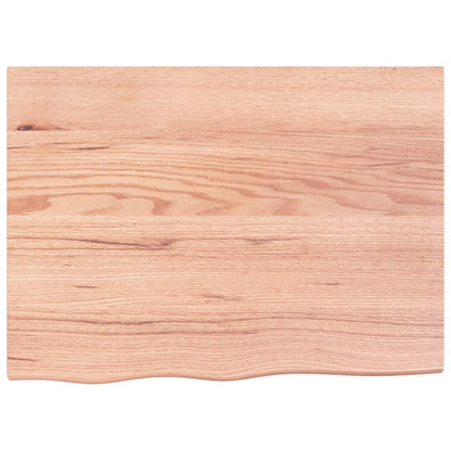 Tampo de mesa 80x60x(2-4) cm carvalho tratado castanho-claro