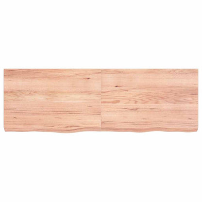 Tampo de mesa 120x40x(2-6) cm carvalho tratado castanho-claro