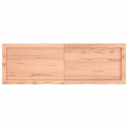 Tampo de mesa 120x40x(2-6) cm carvalho tratado castanho-claro