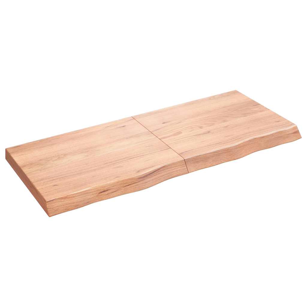 Tampo de mesa 120x50x(2-6) cm carvalho tratado castanho-claro