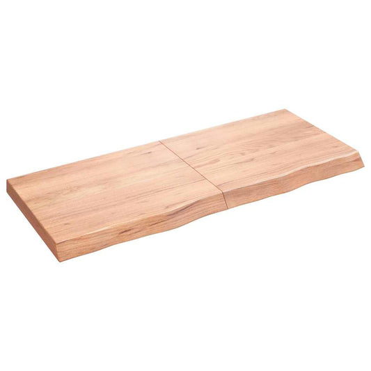 Tampo de mesa 120x50x(2-6) cm carvalho tratado castanho-claro