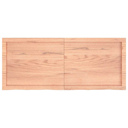 Tampo de mesa 120x50x(2-6) cm carvalho tratado castanho-claro