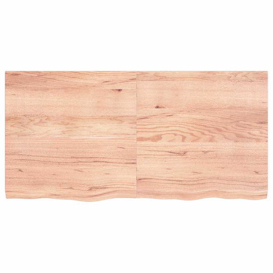 Tampo de mesa 120x60x(2-4) cm carvalho tratado castanho-claro