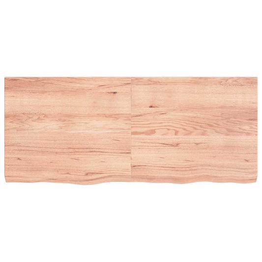 Tampo de mesa 140x60x(2-6) cm carvalho tratado castanho-claro