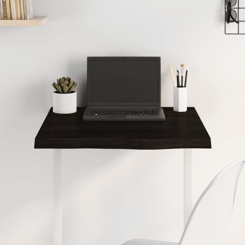 Tampo de mesa 60x60x(2-4) cm carvalho tratado castanho-escuro