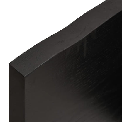 Tampo de mesa 160x50x(2-4) cm carvalho tratado castanho-escuro