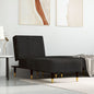 Chaise longue veludo preto