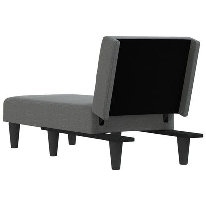 Chaise longue tecido cinzento-escuro