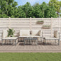 5 pcs conjunto lounge de jardim c/ almofadões vime PE antracite