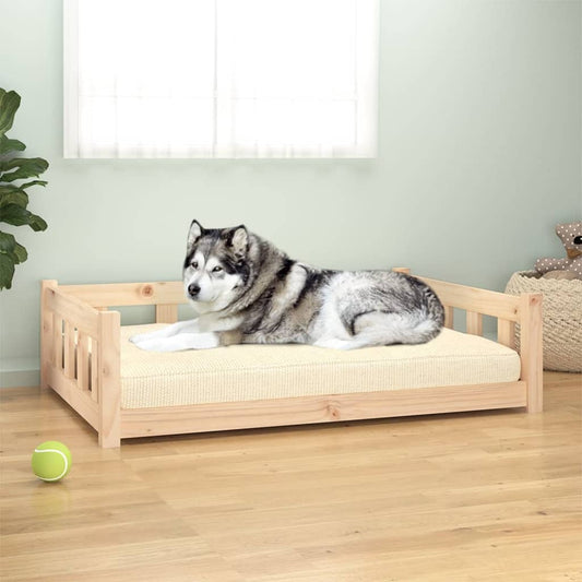 Cama para cães 105,5x75,5x28 cm Madeira maciça de pinho