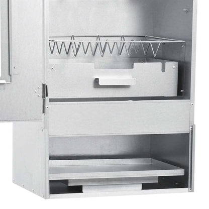 Defumador com mesa aço galvanizado