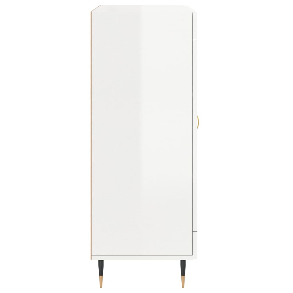 Aparador 69,5x34x90 cm madeira processada branco brilhante