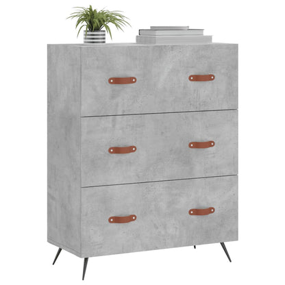 Cómoda 69,5x34x90 cm derivados de madeira cinzento cimento