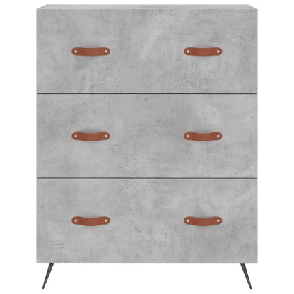 Cómoda 69,5x34x90 cm derivados de madeira cinzento cimento