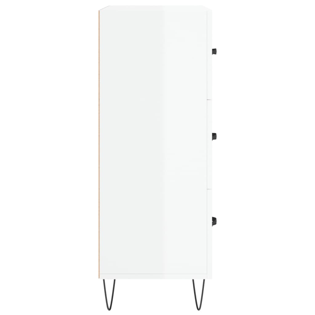 Aparador 69,5x34x90 cm madeira processada branco brilhante