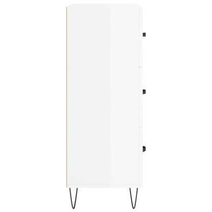 Aparador 69,5x34x90 cm madeira processada branco brilhante