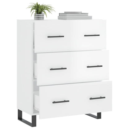 Aparador 69,5x34x90 cm madeira processada branco brilhante