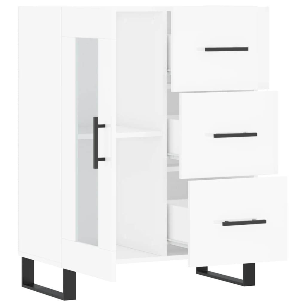 Aparador 69,5x34x90 cm madeira processada branco brilhante