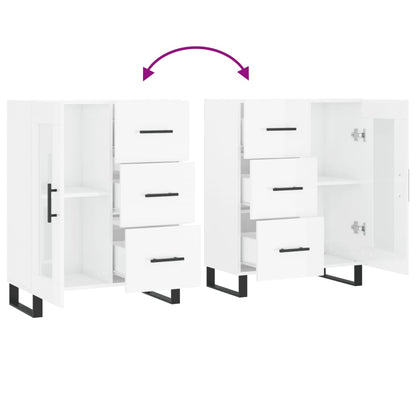 Aparador 69,5x34x90 cm madeira processada branco brilhante