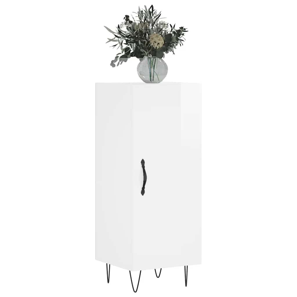 Aparador 34,5x34x90 cm madeira processada branco brilhante