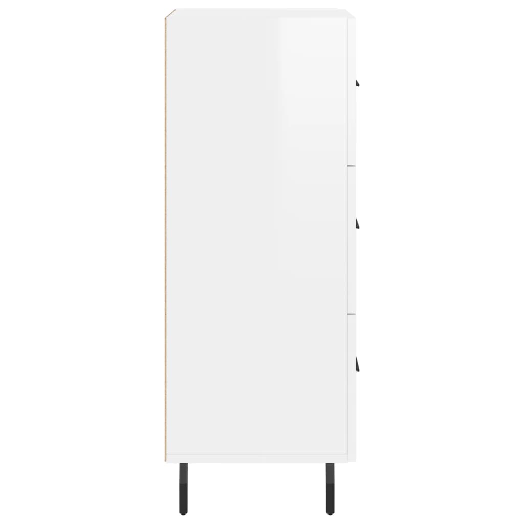 Aparador 34,5x34x90 cm madeira processada branco brilhante