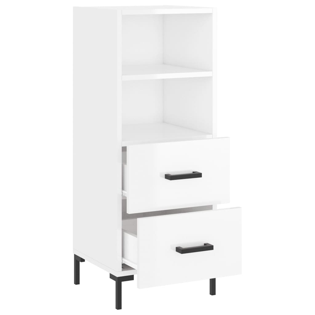 Aparador 34,5x34x90 cm madeira processada branco brilhante