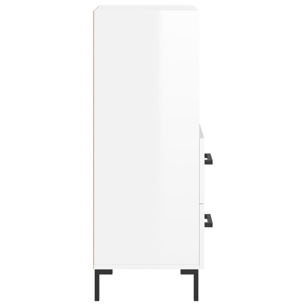 Aparador 34,5x34x90 cm madeira processada branco brilhante