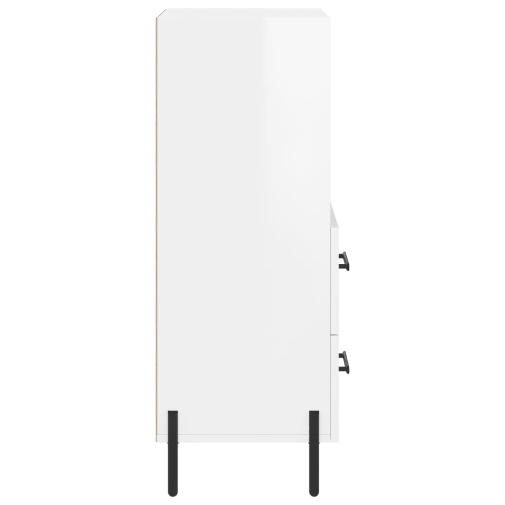 Aparador 34,5x34x90 cm madeira processada branco brilhante