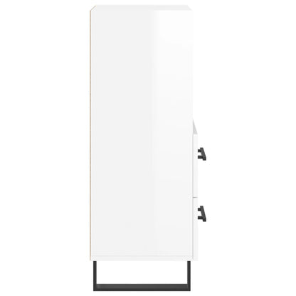 Aparador 34,5x34x90 cm madeira processada branco brilhante