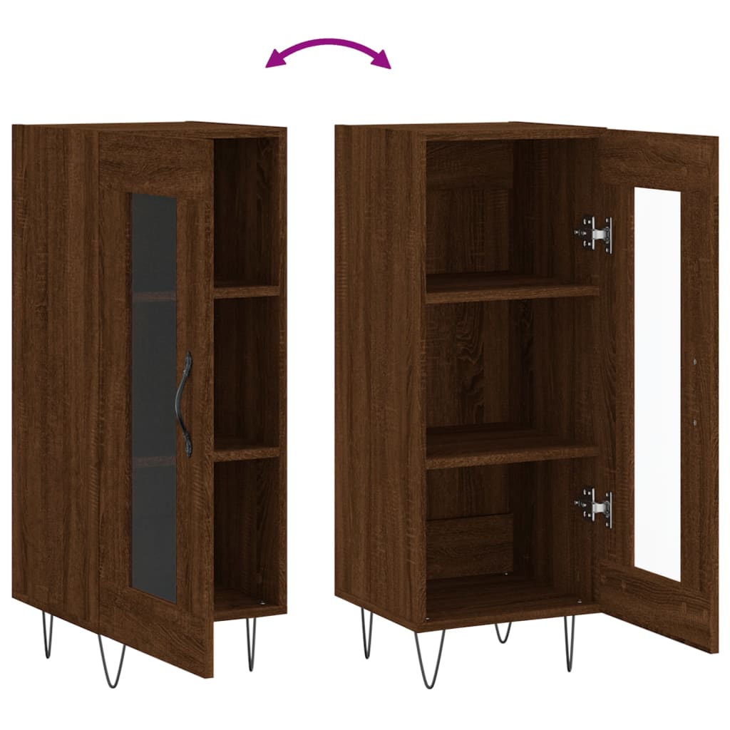 Aparador 34,5x34x90 cm derivados de madeira carvalho castanho