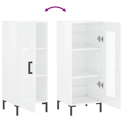 Aparador 34,5x34x90 cm madeira processada branco brilhante