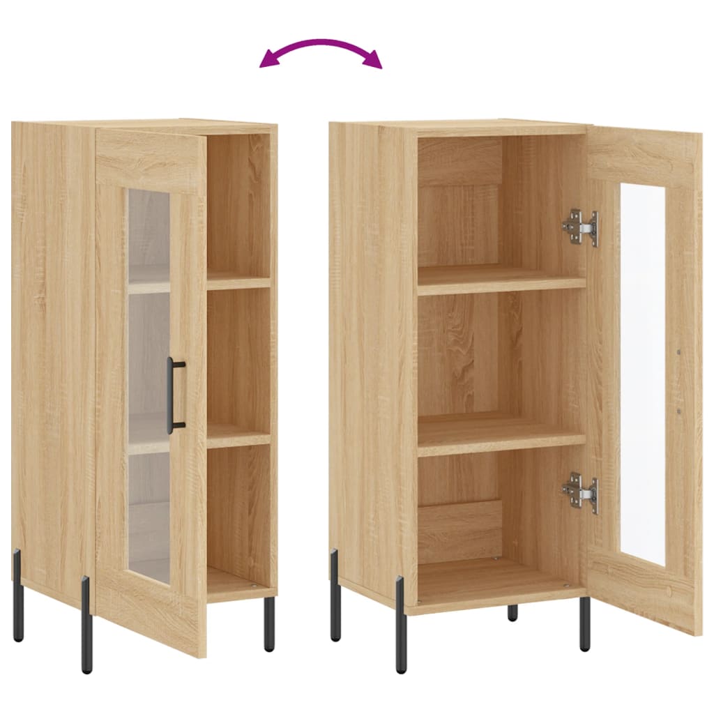 Aparador 34,5x34x90 cm madeira processada cor carvalho sonoma