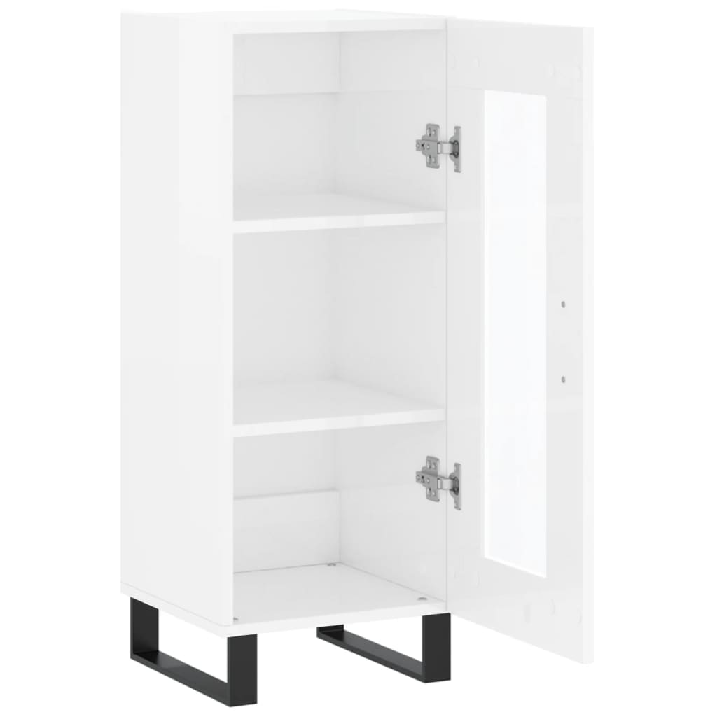 Aparador 34,5x34x90 cm madeira processada branco brilhante