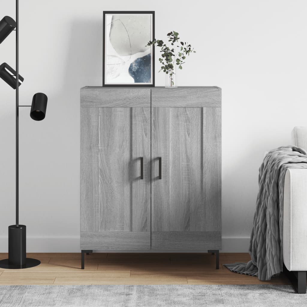 Aparador 69,5x34x90 cm derivados de madeira cinzento sonoma