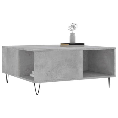Mesa de centro 80x80x36,5 cm derivados madeira cinzento cimento