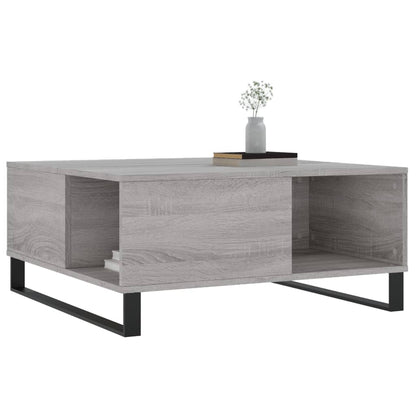 Mesa de centro 80x80x36,5 cm derivados madeira cinzento sonoma
