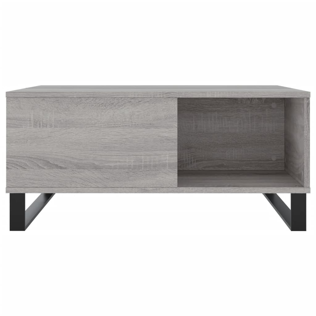 Mesa de centro 80x80x36,5 cm derivados madeira cinzento sonoma