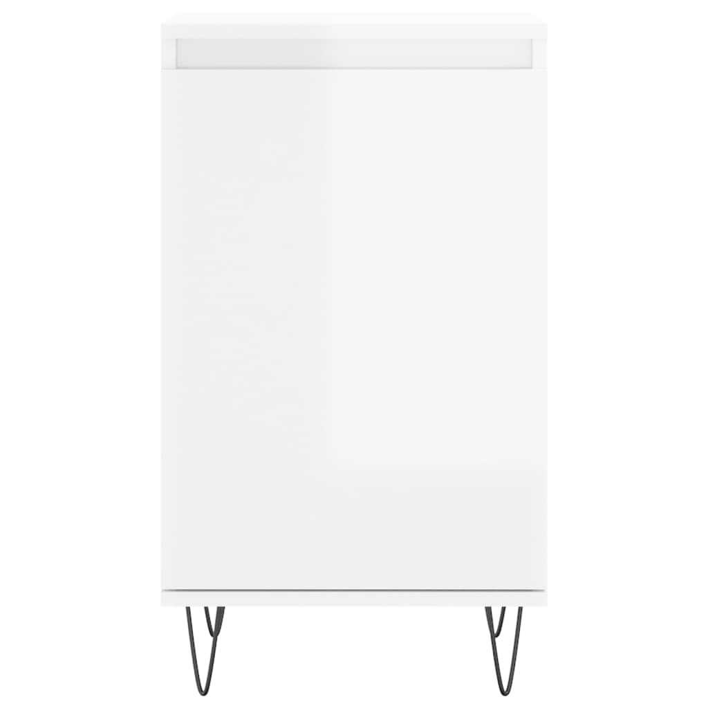 Aparadores 2 pcs 40x35x70 cm deriv. de madeira branco brilhante