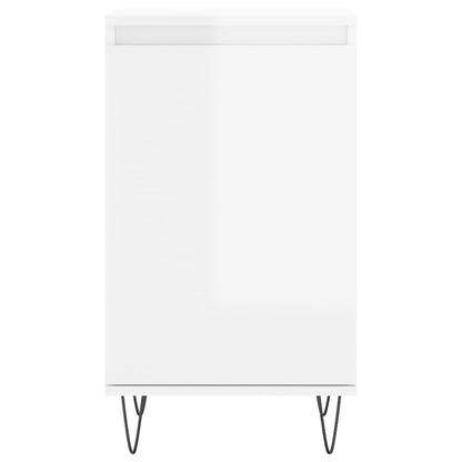 Aparadores 2 pcs 40x35x70 cm deriv. de madeira branco brilhante