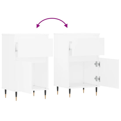 Aparadores 2 pcs 40x35x70 cm derivados de madeira branco