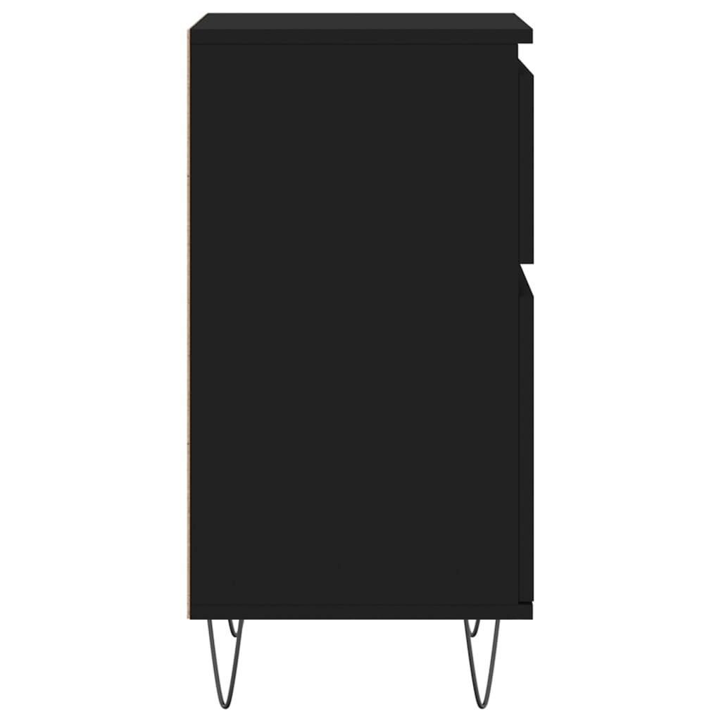 Aparadores 2 pcs 40x35x70 cm derivados de madeira preto