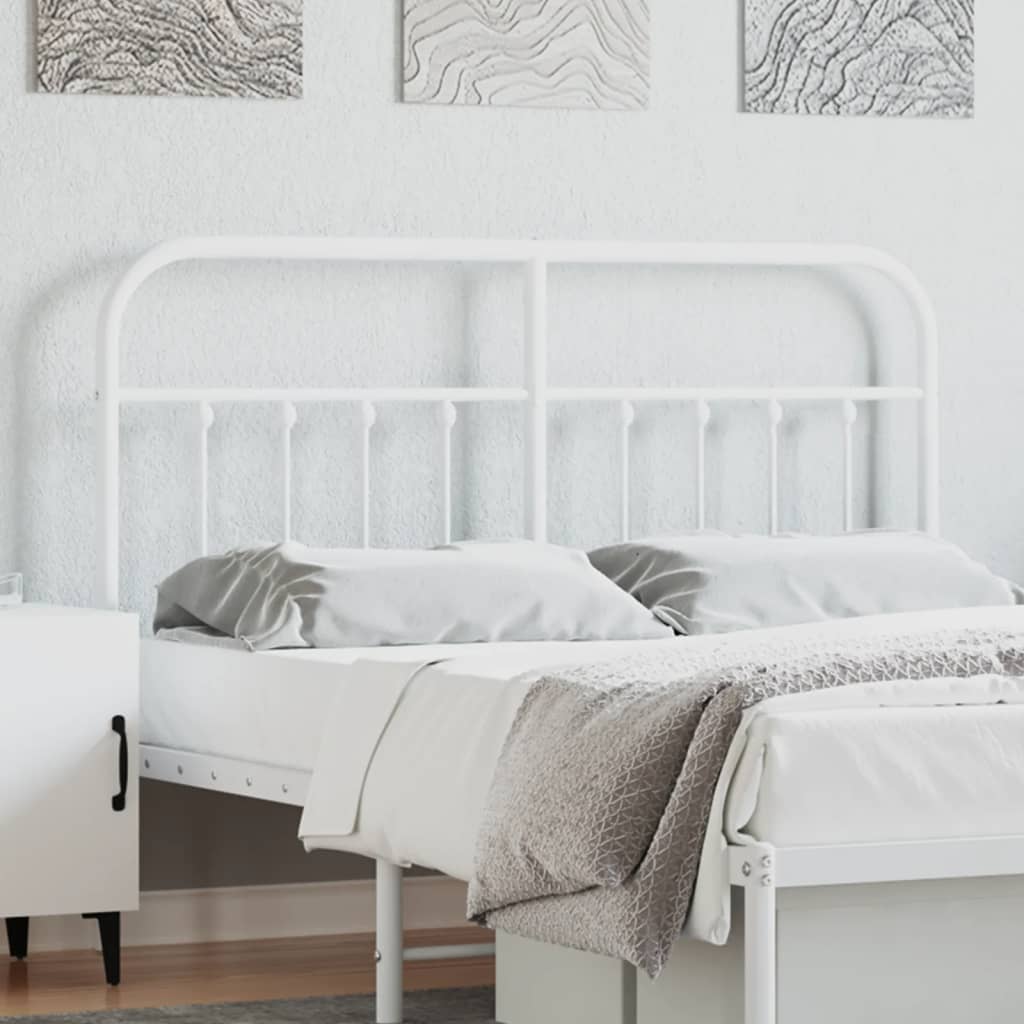 Cabeceira de cama 135 cm metal branco
