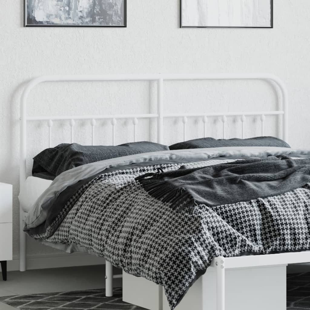 Cabeceira de cama 160 cm metal branco