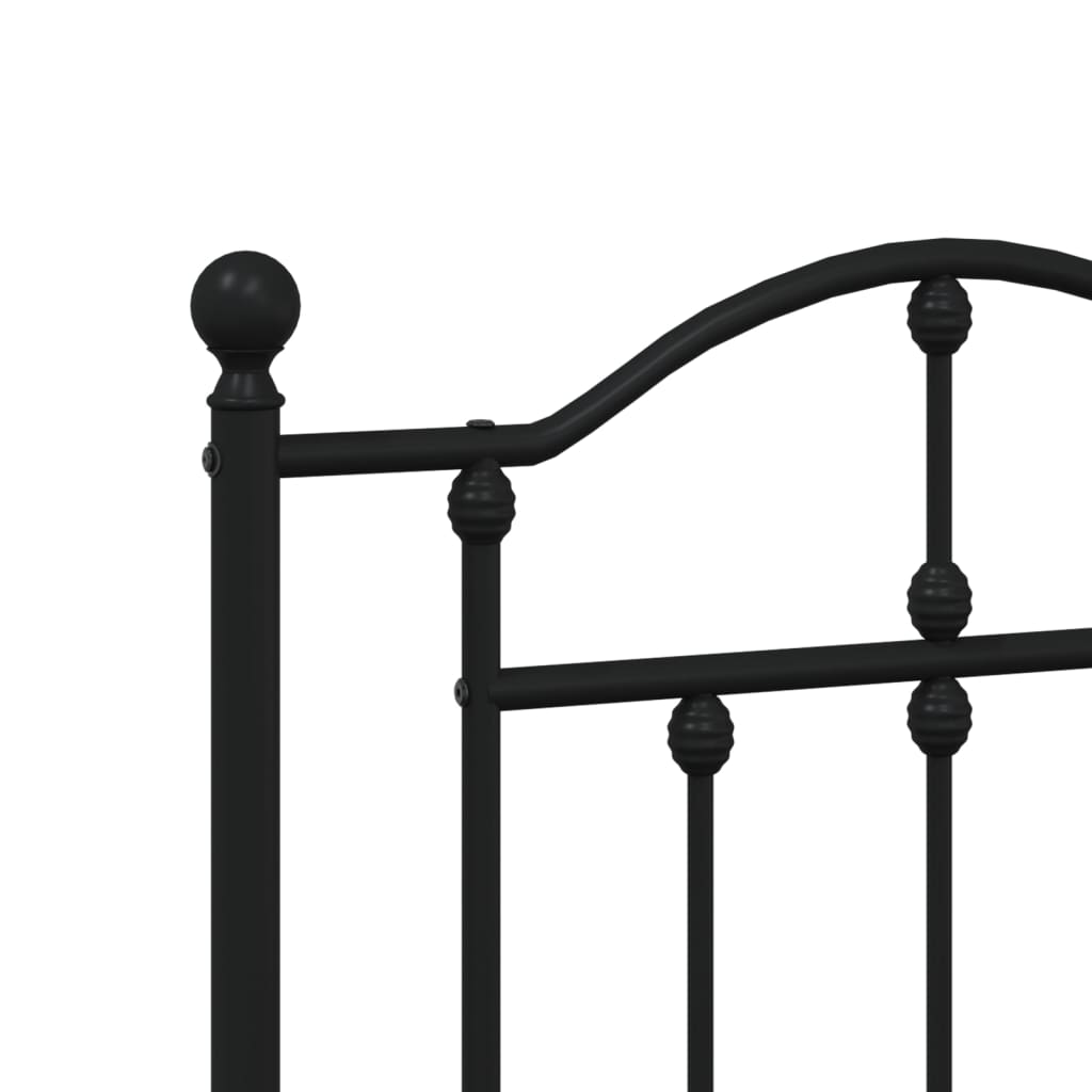 Cabeceira de cama 140 cm metal preto