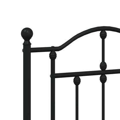 Cabeceira de cama 140 cm metal preto