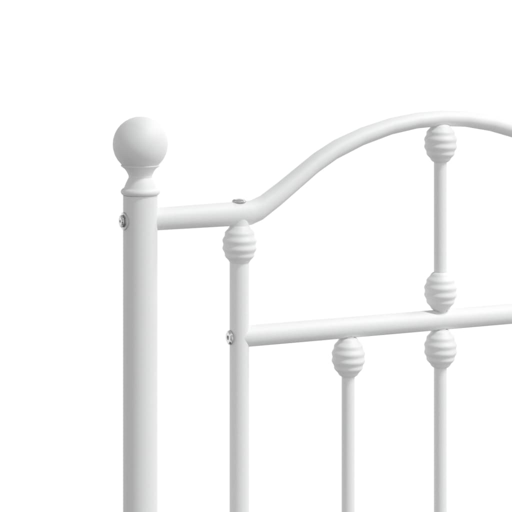 Cabeceira de cama 160 cm metal branco