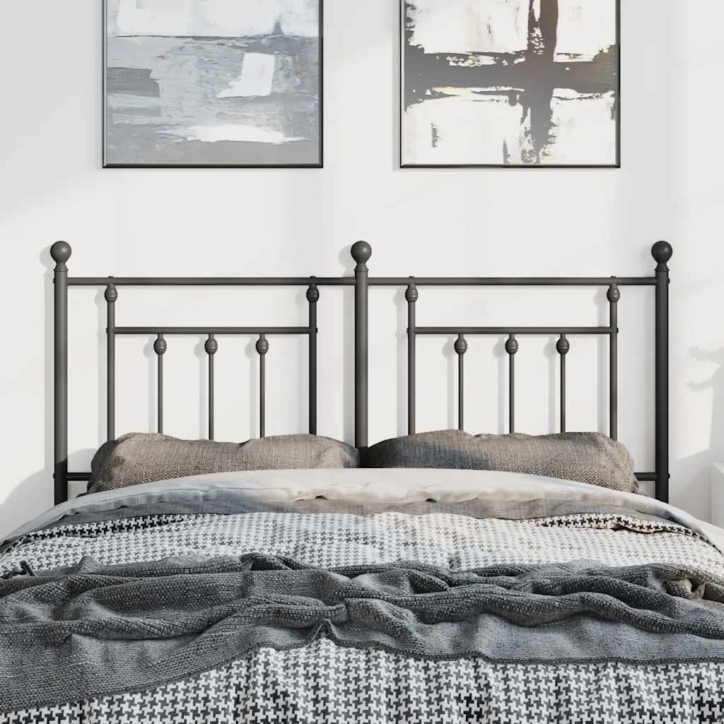 Cabeceira de cama 150 cm metal preto