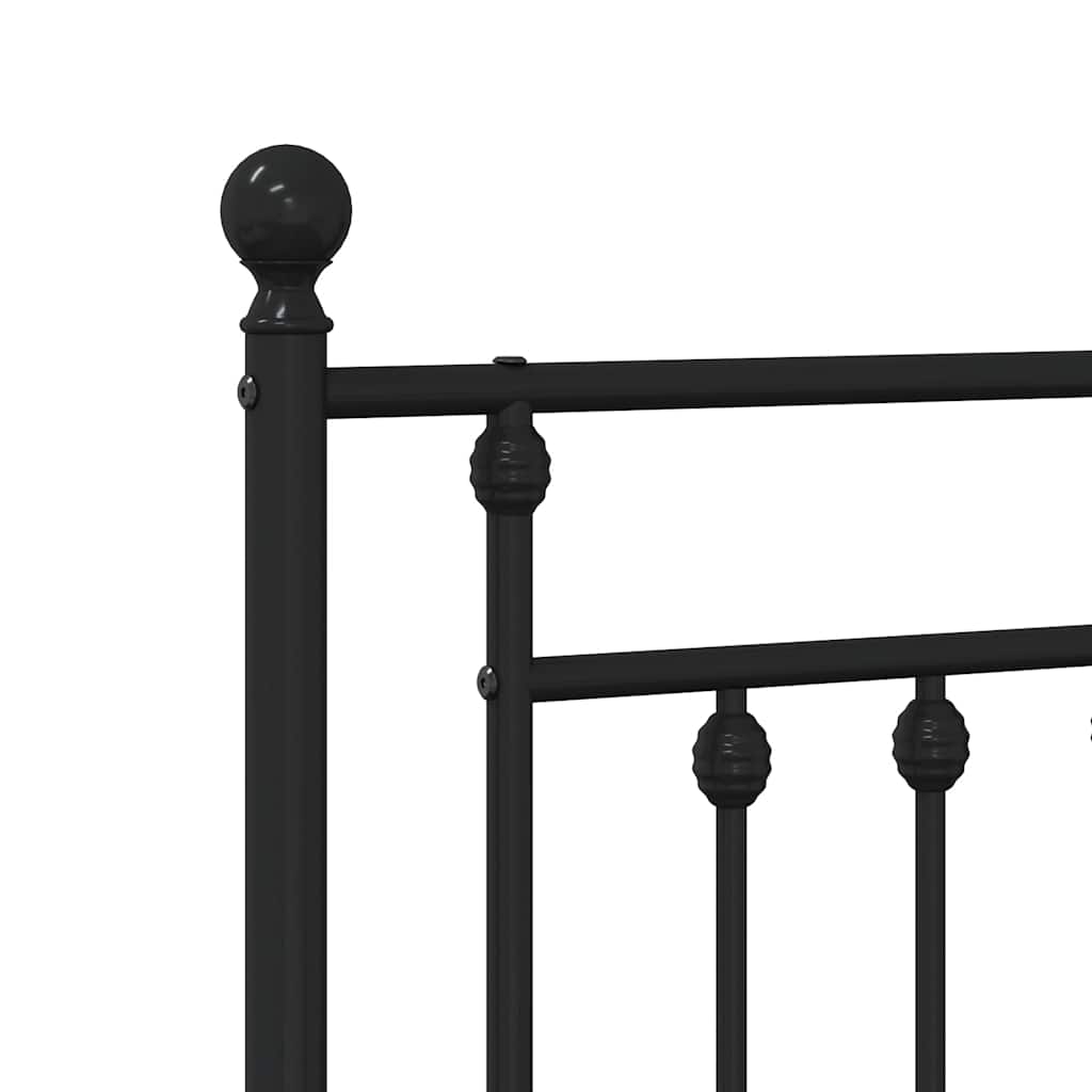Cabeceira de cama 150 cm metal preto