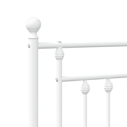 Cabeceira de cama 135 cm metal branco