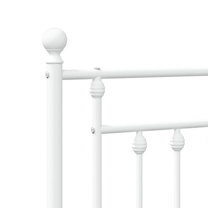 Cabeceira de cama 140 cm metal branco